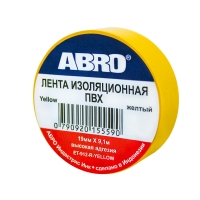 Изолента жёлтая (19 мм х 9,1 м) ABRO