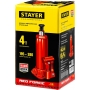 STAYER RED FORCE, 4 т, 195 - 380 мм, бутылочный гидравлический домкрат, Professional (43160-4) в магазине Labirintpokupok.ru