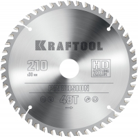 KRAFTOOL Precision, 210 х 30 мм, 48Т, пильный диск по дереву (36952-210-30)