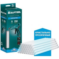 KRAFTOOL Cristal, 11 х 250 мм, 40 шт, кристально прозрачные, клеевые стержни (06846-40)