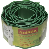 GRINDA 10 см х 9 м, зеленая, полиэтилен низкого давления, бордюрная лента (422245-10)