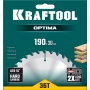 KRAFTOOL Optima, 190 х 30 мм, 36Т, пильный диск по дереву (36951-190-30) в магазине Labirintpokupok.ru