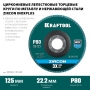 KRAFTOOL 125 х 22.2 мм, P80, круг лепестковый циркониевый торцевой по металлу и нержавеющей стали (36594-125-80) в магазине Labirintpokupok.ru