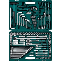 KRAFTOOL EXTREM-142, 142 предм., (1/2″+3/8″+1/4″), универсальный набор инструмента (27889-H142)