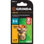 GRINDA Expert, 3/4″, для шланга, с автостопом, из латуни, быстросъёмный соединитель, PROLine (8-426130) в магазине Labirintpokupok.ru