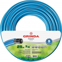 GRINDA Classic, 3/4″, 25 м, 20 атм, трёхслойный, армированный, сетчатое армирование полиамидной нитью, поливочный шланг (8-429001-3/4-25)