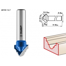 ЗУБР 12.7 x 10 мм, радиус 2.4 мм, фреза пазовая фасонная №6, Профессионал (28745-12.7)
