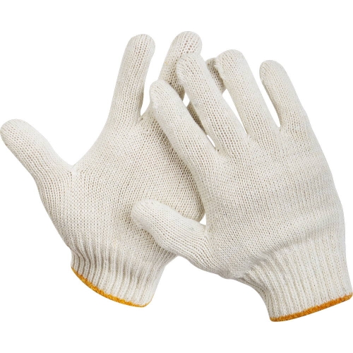 STAYER STANDARD, L-XL, х/б перчатки без покрытия, для тяжелых работ, 7 класс (11402-XL) в магазине Labirintpokupok.ru