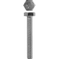 ЗУБР DIN 933, кл. пр. 5.8, M12 х 70 мм, цинк, 2 шт, болт (4-303076-12-070)