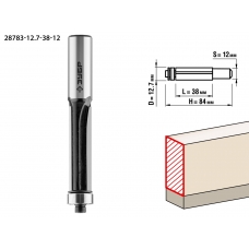 ЗУБР 12.7 x 38 мм, хвостовик 12 мм, фреза кромочная с нижним подшипником, Профессионал (28783-12.7-38-12)