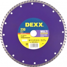 DEXX Multi Universal, 230 мм, (22.2 мм, 7 х 2.5 мм), сегментированный алмазный диск (36702-230)