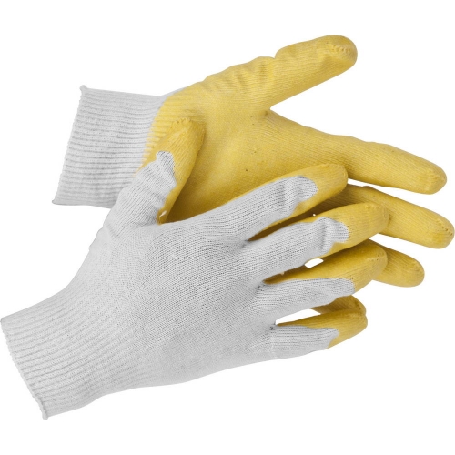STAYER PROTECT, L-XL, х/б перчатки с одинарным латексным обливом, 13 класс (11408-XL) в магазине Labirintpokupok.ru