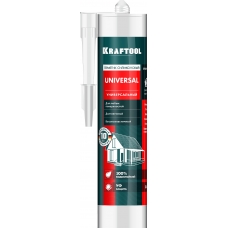 KRAFTOOL UNIVERSAL, 300 мл, прозрачный, универсальный силиконовый герметик (41253-2)