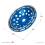 ЗУБР d 180 мм, двухрядная алмазная шлифовальная чашка, Профессионал (33372-180) в магазине Labirintpokupok.ru
