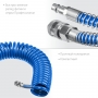 ЗУБР 10 м, 6 х 8 мм, 15 бар, воздушный спиральный шланг с фитингами рапид, Профессионал (6473-10) в магазине Labirintpokupok.ru