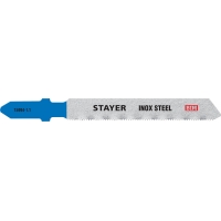STAYER T118GF, T-хвост., Bi-Metal, по металлу 0.5-1.5 мм, шаг зуба 1.1 мм, раб. длина 50 мм, 2 шт, полотна для лобзика, Professional (15994-1.1)