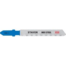 STAYER T118GF, T-хвост., Bi-Metal, по металлу 0.5-1.5 мм, шаг зуба 1.1 мм, раб. длина 50 мм, 2 шт, полотна для лобзика, Professional (15994-1.1)