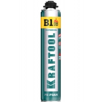 KRAFTOOL FIRE STOP B1, 750 мл, пистолетная, огнестойкая, не залипающий клапан, 240°С, SVS, выход до 45 л, монтажная пена (41186)