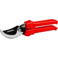 GRINDA G-33, 200 мм, закаленные лезвия, тефлоновое покрытие, пластиковые рукоятки, плоскостной секатор (40211)