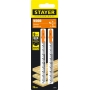 STAYER T244D, 2 шт, 75 мм / 4 мм, T-хвост., HCS сталь, фигурный рез по дереву/ДСП, полотна для лобзика, Professional (15986-4) в магазине Labirintpokupok.ru