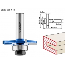 ЗУБР 50.8 x 4 мм, хвостовик 12 мм, фреза горизонтально-пазовая, Профессионал (28757-50.8-4-12)