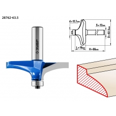 ЗУБР 63.5 x 19 мм, радиус 0 мм, фреза фигирейная №3, Профессионал (28762-63.5)