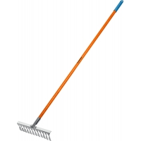GRINDA PS-12 FIBER, 380 х 100 х 1530 мм, 12 витых зубцов, нержавеющая сталь, фибергласовый черенок, садовые грабли, PROLine (39482-12)