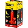 STAYER RED FORCE, 2 т, 181 - 345 мм, бутылочный гидравлический домкрат, Professional (43160-2) в магазине Labirintpokupok.ru