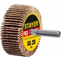 STAYER d 50 x 20 мм, P60, на шпильке d 6 мм, круг шлифовальный лепестковый (36607-060)