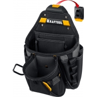 KRAFTOOL KP-27 с быстросъёмным креплением FastClip, 27 карманов и петли, 350 х 260 мм, поясная сумка (38773)