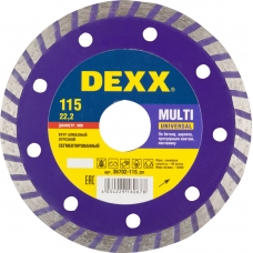 DEXX Multi Universal, 115 мм, (22.2 мм, 7 х 1.9 мм), сегментированный алмазный диск (36702-115)