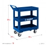 ЗУБР 820 х 405 х 955 мм, инструментальная тележка с 3 полками, Профессионал (38913) в магазине Labirintpokupok.ru